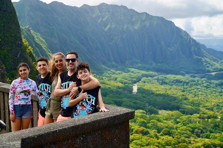 Group of friends at a scenic lookout